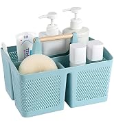 rejomiik Portable Shower Caddy Basket Plastic Cleaning Caddy Organizer Storage Tote with Handle f...