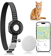 Cat Tracker, Lightweight GPS Tracker, Compatible with Apple Find My App(Only iOS), Waterproof Cat...