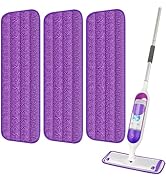 3 Pack Reusable Mop Pads for Swiffer PowerMop, Wood Floor Pads Power Mop Refill Pads Power Mop Pa...