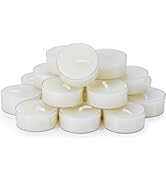 Natural Beeswax Tea Candles, DEYBBY 20 Pack Handmade Beeswax Candles, Clear Cup, Great for Home D...