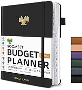 Soomeet Budget Planner with Monthly Tabs - 7" x 10" Hardcover Budget Book, Monthly Bill Organizer...
