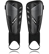 Upgraded Soccer Shin Guards for Kids Youth Adults, CE Certified AirsFish Shin Guard Sleeves Prote...