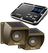 Solar Driveway Alarm Wireless Outside 1800ft Range, Outdoor Motion Sensor & Detector Driveway Ale...