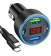 super fast charging usb car charger dual usb c car charger fast charger for car phone tablet macbook
