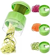 SUREWIN Vegetable Spiralizer 3 in 1 Spiralizer for Veggie Noodles Adjustable Zucchini Noodle Make...
