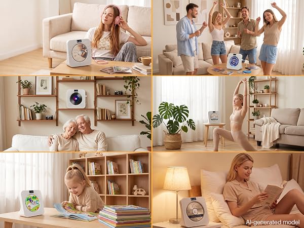 MEGATEK CP28BR Portable Desktop CD Player desktop CD player Fits Seamlessly into any Home, Office