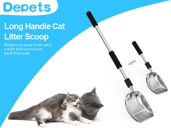 Keeps you away from cat's waste and saves your back from pain.