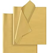 Gold Tissue Paper for Gift Bags - 30 Sheets of Gold Wrapping Tissue Paper Bulk Packaging Paper fo...