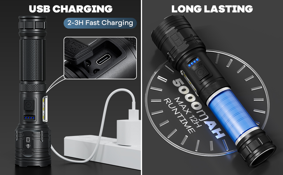 Rechargeable flashlights
