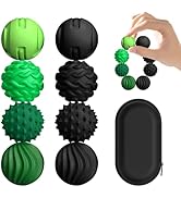 XYOFUN 8Pcs Silicone Magnetic Fidget Toys, Silicone Sensory Ball, Textured Sensory Stress Relief ...