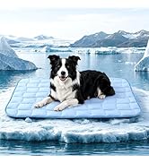 JOLLYVOGUE Cooling Mat for Dogs, 28" x 40" - Large Dog Cooling Pad, Wavy Quilted Kennels Bed with...