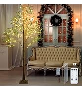 CAMANTU Olive Tree Light, 6FT 216 LED Fairy Lights Artificial Plant Tree, Artificial Greenery Tre...