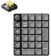 Keychron K0 Max Wireless Low-Profile Number Pad, QMK/VIA Programmable, Hot-Swappable Banana Switc...