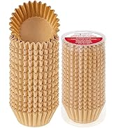 Caperci Heavy Duty Standard Natural Cupcake Liners 150 Counts - Grease-Resistant Paper Muffin Bak...