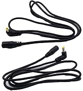 UpperFu 2pcs 4.8mm x 1.7mm Female to 4.8mm x 1.7mm Male Plug Right Angle Extension Cable DC Power...