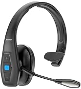 Conambo Noise Cancelling Bluetooth Headset V5.1, 35Hrs HD Talktime CVC8.0 Dual Mic Hands-Free Wir...