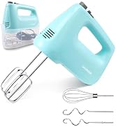 SHARDOR Hand Mixer Electric, 6 Speed & Turbo Mixer Electric Handheld, Snap-On Storage Case,5 Stai...