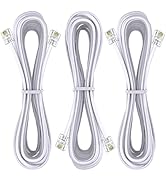 Ubramac 3Pack Phone Cord Phone Telephone Extension Cord 6.6ft Cable Line with Standard RJ11 6P4C ...