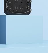 DEPOW Surge Protector Power Strip, 6.5FT Long Flat Plug Extension Cord with 22 AC Outlets (1875W/...