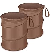 Kincown Car Trash Can, 2 Packs Mini Collapsible Car Trash Bin for Front Back Seat, Pop up Car Gar...