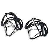 Shoe Spikes for Snow and Ice, Spikes for Shoes Ice Cleats Ice Traction Cleats Black Outdoor Snow ...