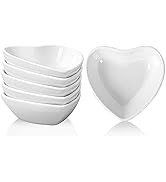 Delling Mini Soy Sauce Dish, Heart Shaped Porcelain Small Dipping Bowls Set, Dipping Sauce Dish f...
