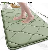 Smiry Memory Foam Bath Mat 24"x16", Ultra Soft Non-Slip Bathroom Rug, Plush Water Absorbent Quick...