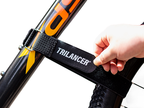 Trilancer Adjustable Bike Wheel Stabilizer Strap with Hook and Loop for Car and Wall Mount