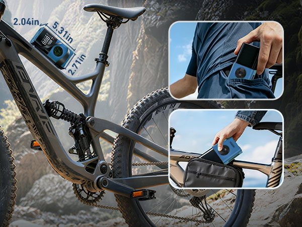 Bike Pump tire inflator portable air compressor e bike accessories