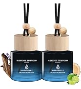 Car Air Freshener Hanging 2 Pack Car Air Fresheners Diffuser - Mahogany Teakwood Fragrance Oil Ai...