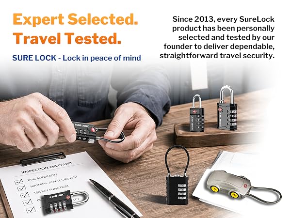 SureLock TSA luggage locks personally selected and travel tested for reliable security