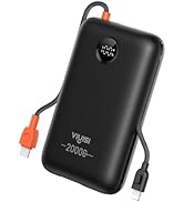VIYISI Portable Charger 20000mAh 30W Fast Charging, Power Bank with Built-in Cables & LED Display...