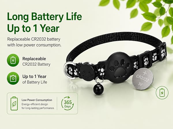 Pet Tracker,GPS Collar for Cats (Android Only) Smart tag