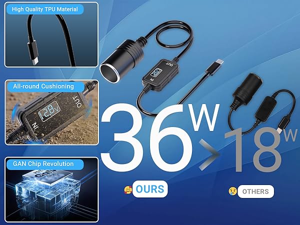 cigarette lighter to usb adapter