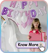 Pink purple happy brithday banner