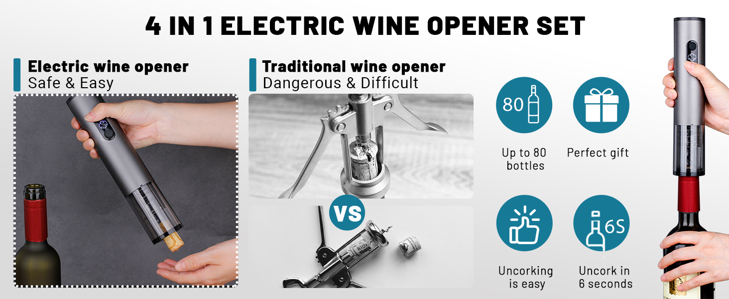 Electric red wine bottle opener