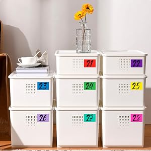 colorful labels