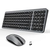 LeadsaiL Wireless Keyboard and Mouse, Wireless Mouse and Keyboard Combo, Cordless USB Computer Ke...