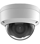 6MP PoE IP Vandal Dome Security Camera Outdoor, 2.8mm Wide Angle, H.265, IP67 IK10, Built-in Micr...