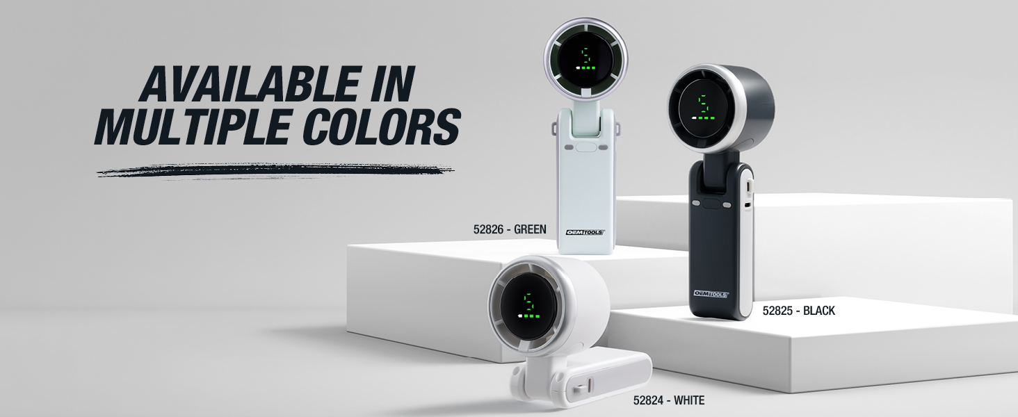 Portable Fans Available in 3 Color Options to Match Your Style