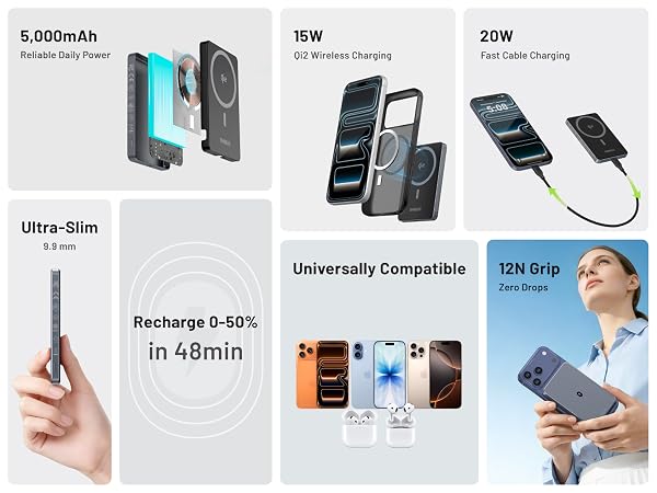 Omnibar Slim MagSafe Portable Charger 5000mAh