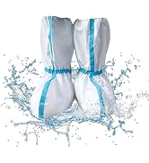 Amedall 7 Pairs Hazmat Shoe Covers Disposable,Waterproof,boot covers for indoors reusable,Non-sli...
