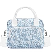 TESAFNG Lunch Box for Women Insulated Lunch Bag Cute Corduroy Lunch Tote Bags Lightweight Reusabl...