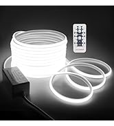 Samsion White COB Led Strip Lights 82FT Led Rope Lights Outdoor Waterproof for Patio Garden Build...