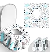 Toilet Seat Covers Disposable, 20 PCS Extra Large Waterproof Toilet Potty Seat Covers for Toddler...