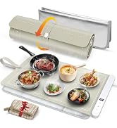 FYY Warming Mat for Food with Heat Resistant Pad, Prevent Countertop Cracks, Keep Meal Warm, Rapi...