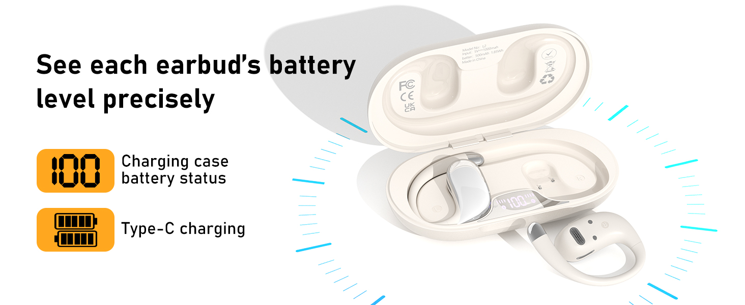 See each earbud's batterylevel precisely