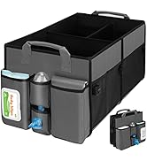 Collapsible Trunk Organizer & Diaper Changing Station, Baby Diaper Caddy Organizer with Movable D...