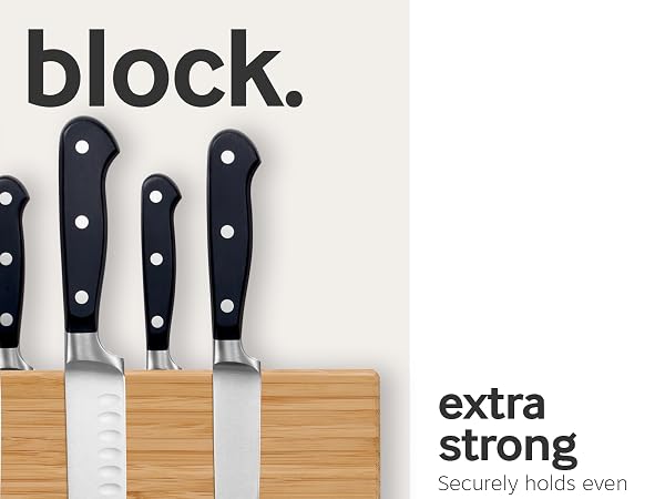 Magnetic Knife Block in Bamboo
