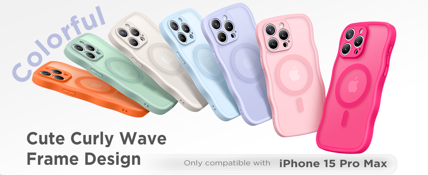 for iPhone 15 Pro Max Case, Compatible with MagSafe, Military-Grade Protection, Magnetic Phone Case